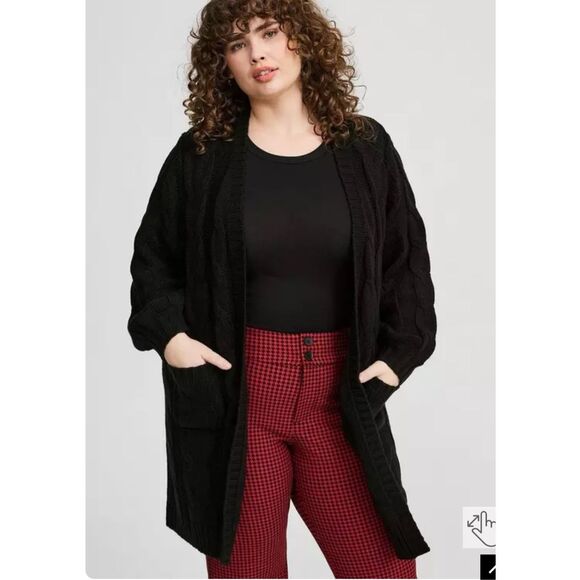 Torrid Open Cable Knit Coatigan - Picture 1 of 4